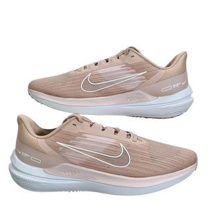 Nike WMS Air Winflo 9 Pink Oxford Barley Rose White Sneakers Sz 12 WMS 10.5 Mens